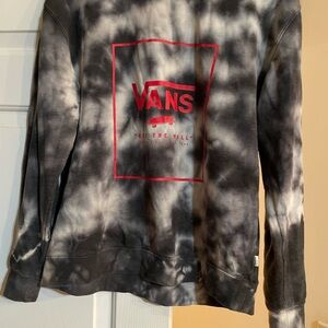Vans Gray and Black Tie-Dye Sweatshirt